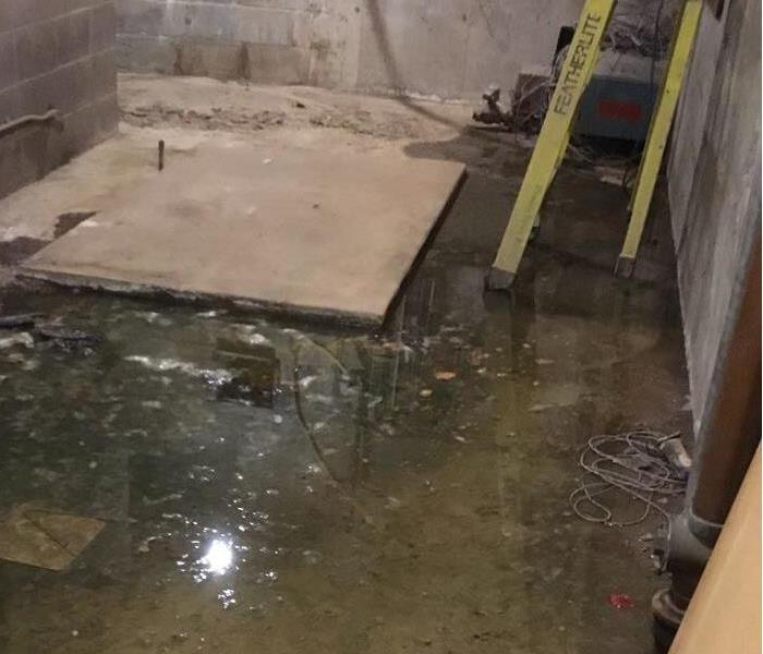 Flooded office basement